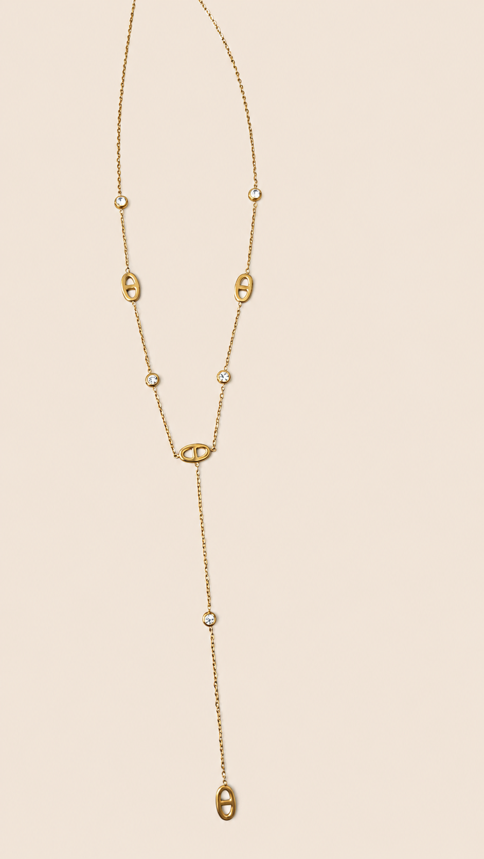 Collier Y avec pendentifs ovales | KF Forever