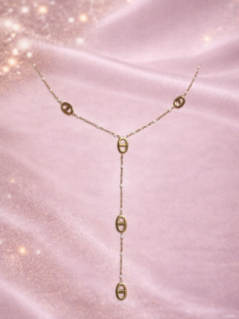 Collier Y avec pendentifs ovales | KF Forever