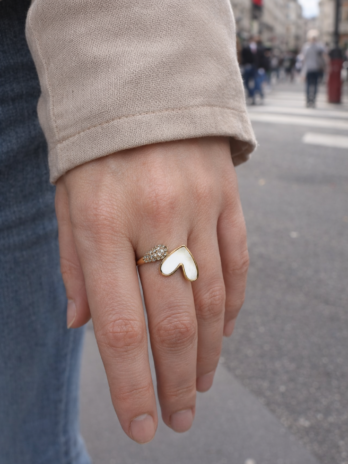 Bague “Cœur Blanc “