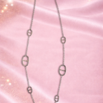 Collier long argent à maillons ovales | KF Forever