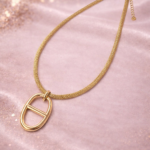 Collier doré avec pendentif graine de café | KF Forever