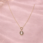 Collier doré double ovale minimaliste – Bijou élégant femme | KF Forever