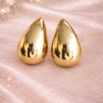 Boucles d’oreilles goutte dorée – Bijou femme minimaliste chic | KF Forever