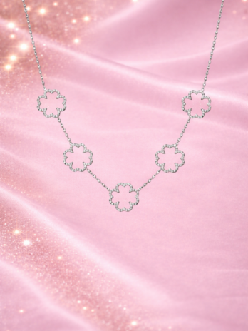 Collier trèfle avec zircon | KF Forever