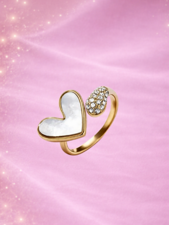 Bague “Cœur Blanc “