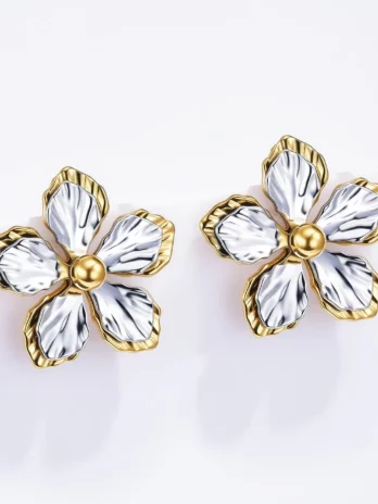 Boucles d’oreilles “Fleur d’Acier”