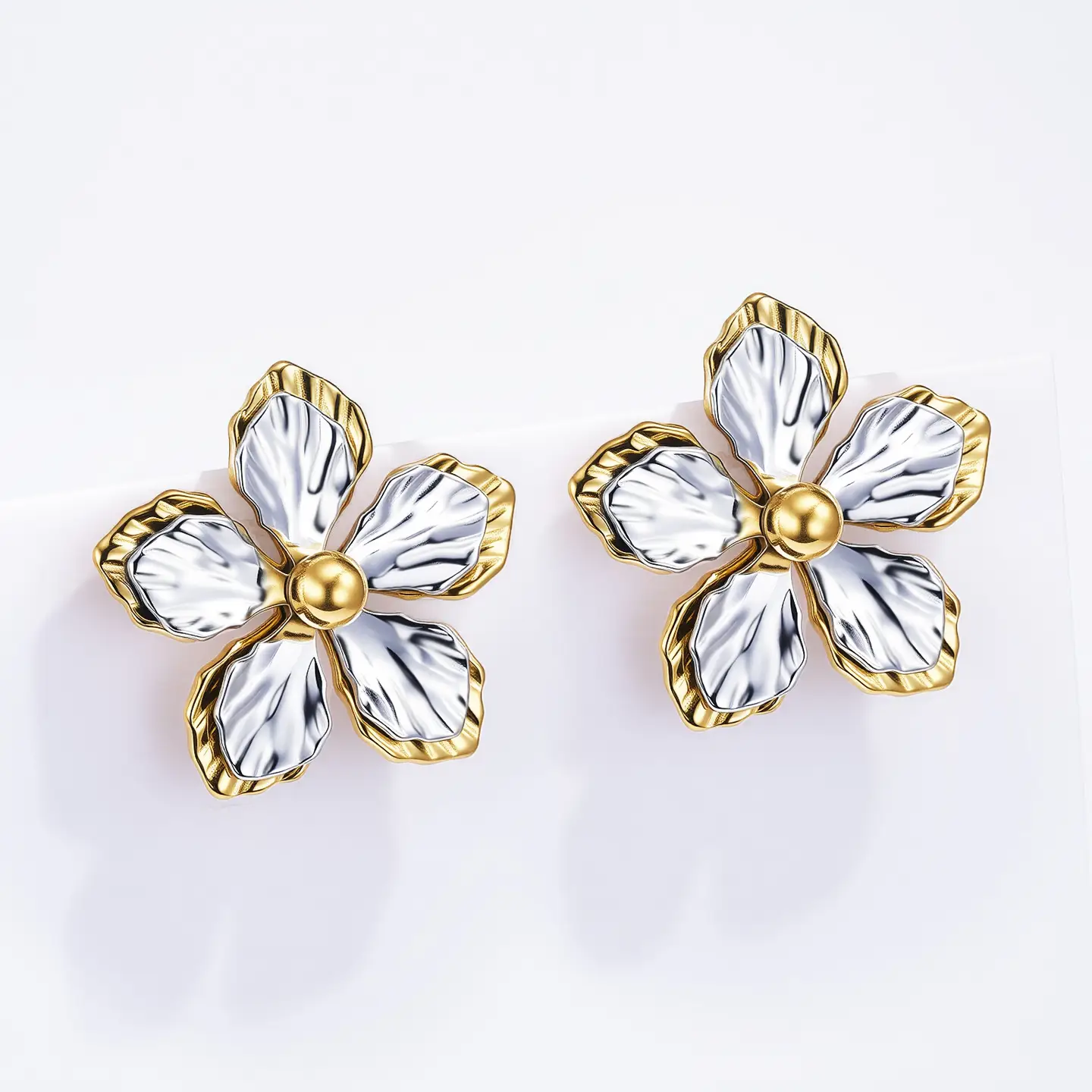 Boucles d’oreilles "Fleur d’Acier" – Image 2