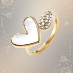 Bague "Cœur Blanc "