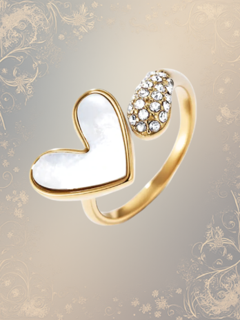 Bague “Cœur Blanc “