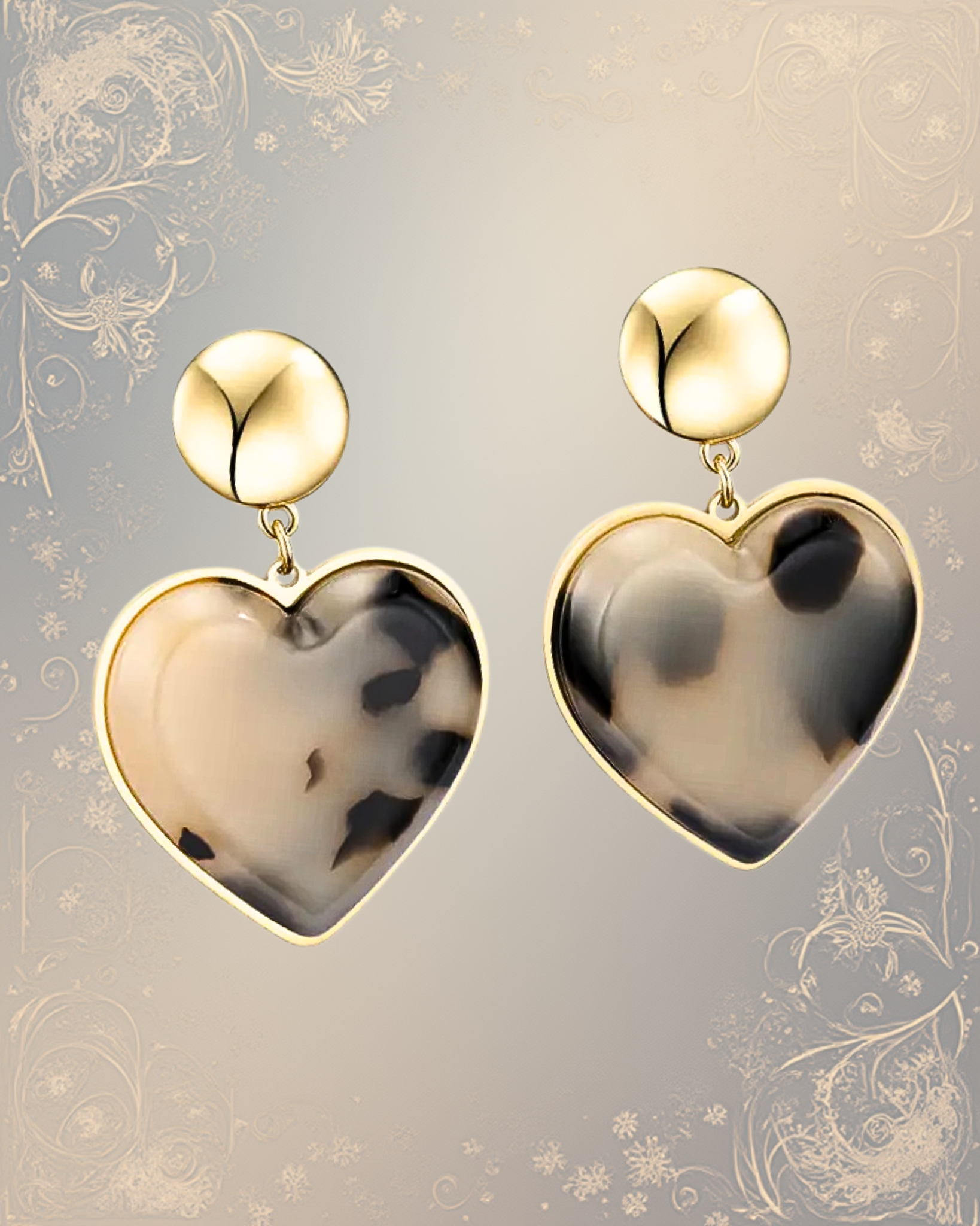 Boucles d’oreilles "Cœur Sablé"