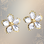 Boucles d’oreilles "Fleur d’Acier"