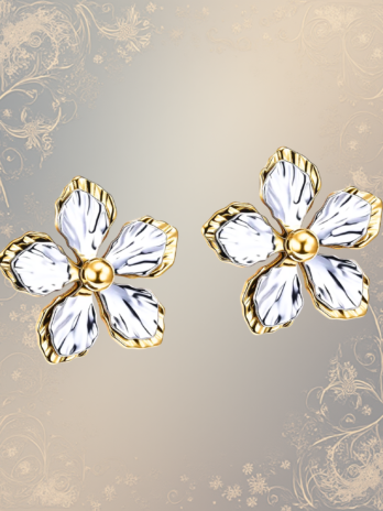 Boucles d’oreilles “Fleur d’Acier”