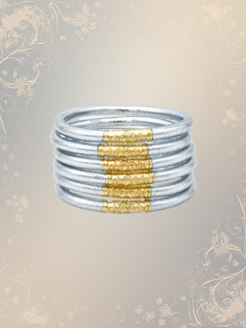 Bracelet Véritable jonc bouddhiste ARGENT