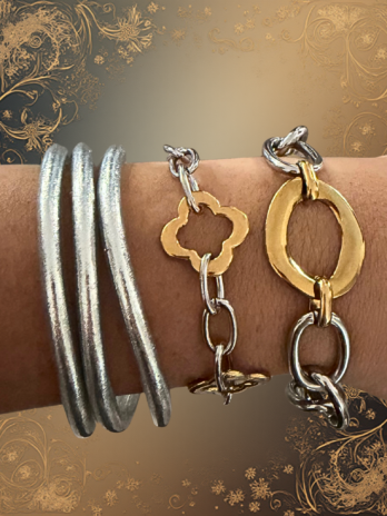 Bracelet Véritable jonc bouddhiste ARGENT