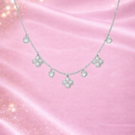Collier  délicat avec pendentifs scintillants en Zircon | KF Forever