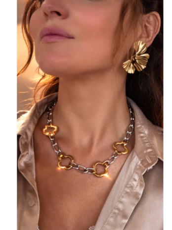 Collier Trèfle Doré & Argent  | KF Forever