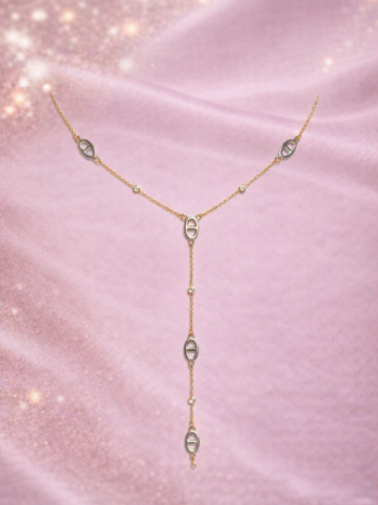 Collier Y avec pendentifs ovales | KF Forever