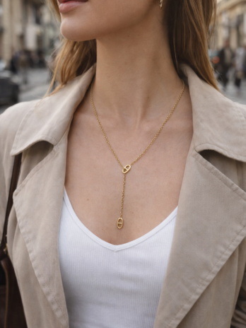 Collier Y doré minimaliste | KF Forever