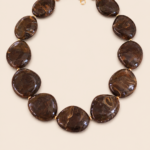 Collier pierres naturelles marron | KF Forever