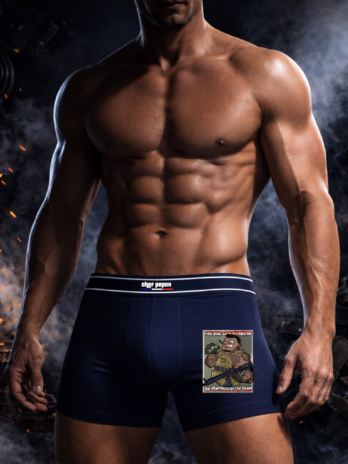 Boxer homme humour “Y A PAS QUE LES BONBONS QUI FONT TOMBER LES DENTS”  – Caleçon original | Chef Peper