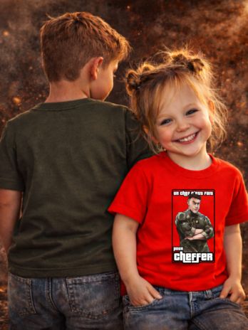 T-shirt enfant Chef Peper “UN CHEF C’EST FAIT POUR CHEFFER “
