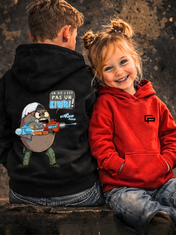 Sweat enfant CHEF PEPER – “LA VIE C’EST PAS UN KIWI” | Sweat streetwear enfant