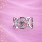Bague Étoile Encerclée Argentée