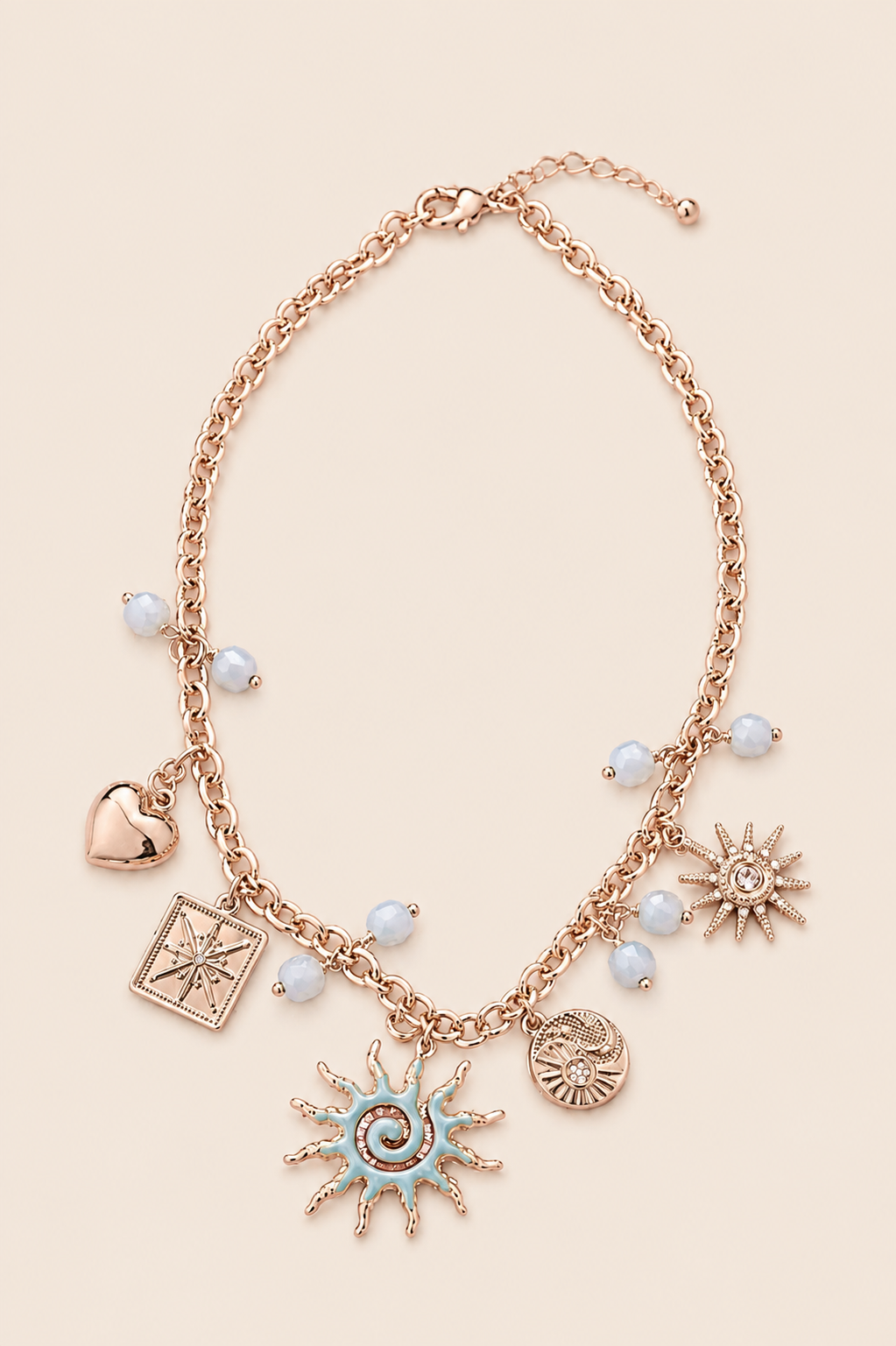 Collier Ocealya soleil bleu turquoise