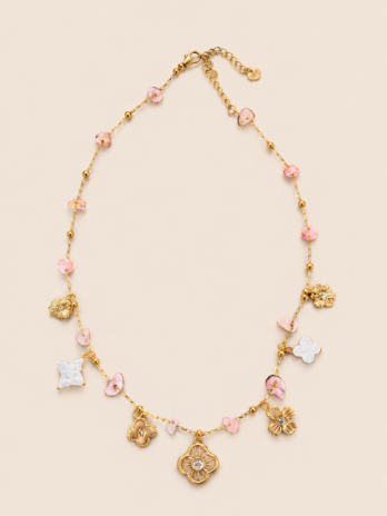 Collier Marea trèfles pierre