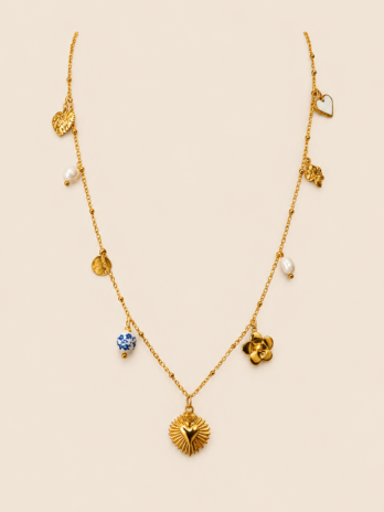 Collier sautoir bohème avec charms
