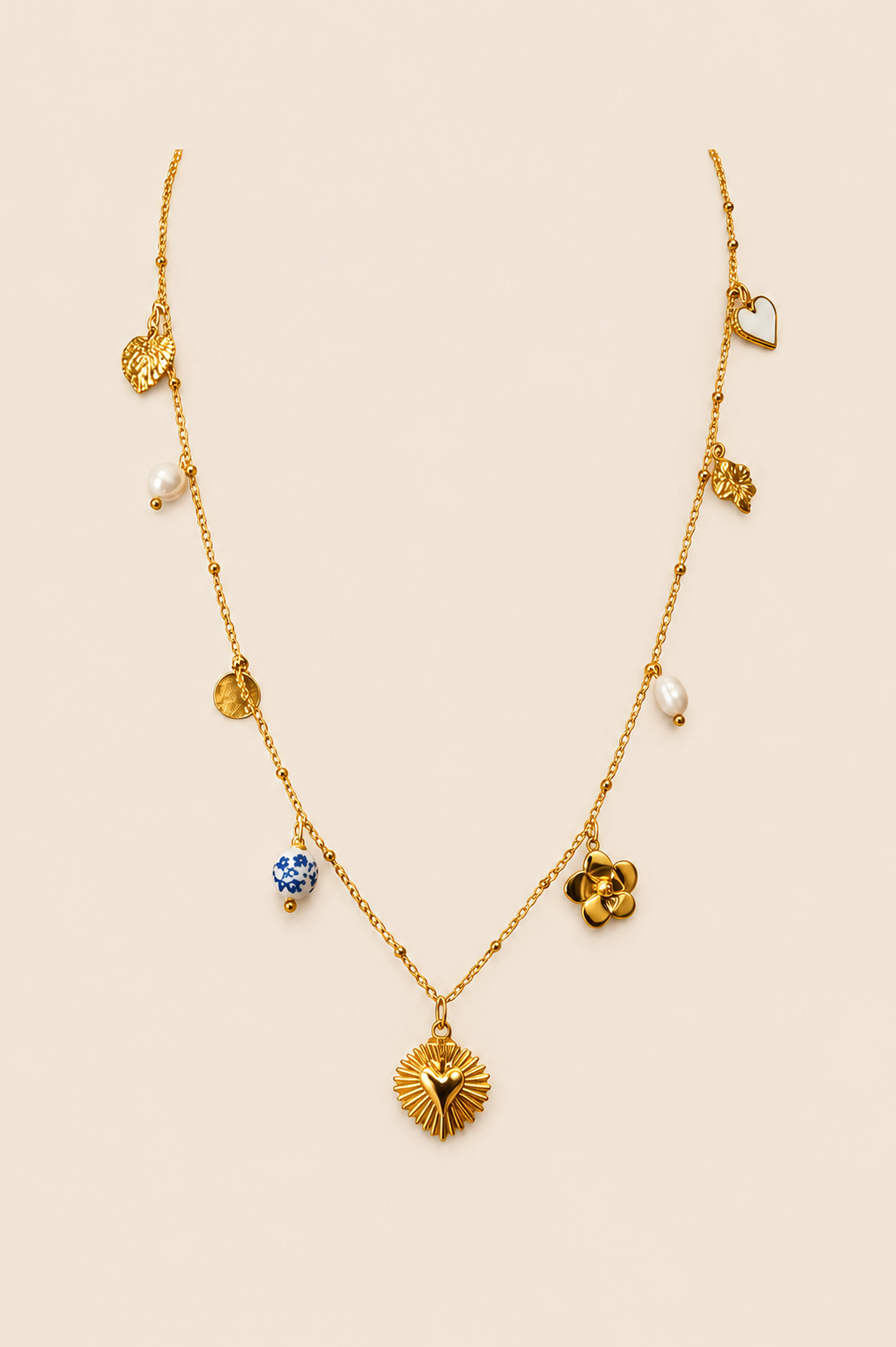 Collier sautoir bohème avec charms