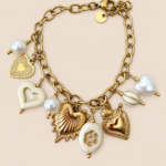 Bracelet Romantica avec charms beige