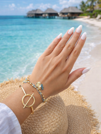 Bracelet Océan avec fil bleu