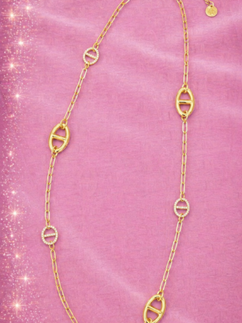 Collier Sautoir Elira Maille Marine