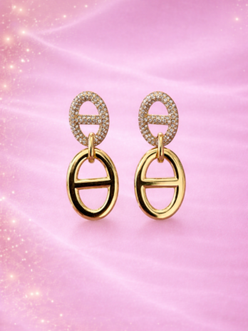 Boucles d’oreilles pendantes Marine