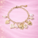 Bracelet Romantica avec charms beige