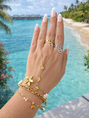 Bracelet Marine avec pendentif strass