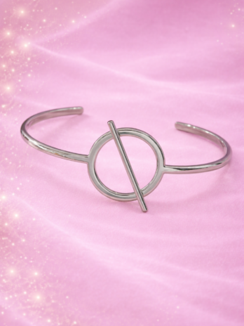 Bracelet jonc cercle barré