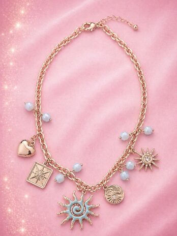 Collier Ocealya soleil bleu turquoise