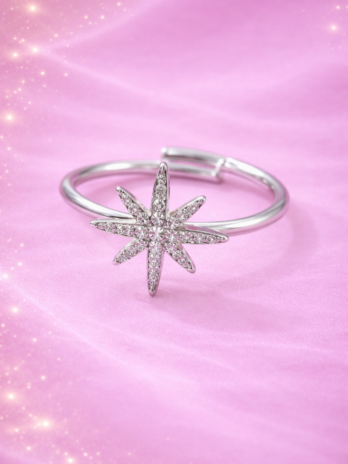 Bague Stellaire Argentée