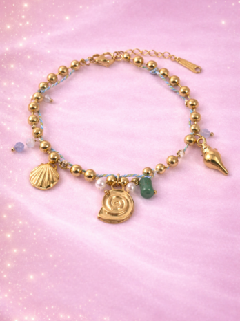 Bracelet Océan avec fil bleu