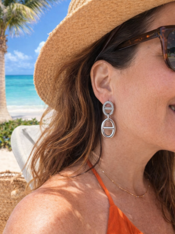 Boucles d’oreilles pendantes Marine