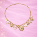 Collier Romantica avec charms beige