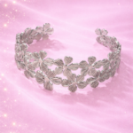 Bracelet Manchette Multiple Fleurs Argentées