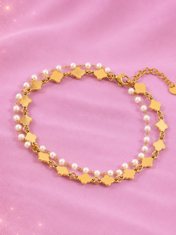 Chaine de cheville PERLA double chaines