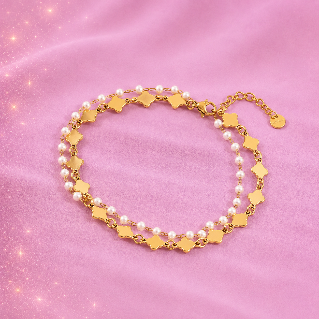 Chaine de cheville PERLA double chaines – Image 2