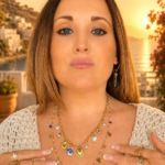 Collier LALY en Porcelaine Bleue coeur