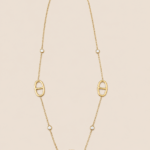 Collier MYLA collier maille marine avec strass