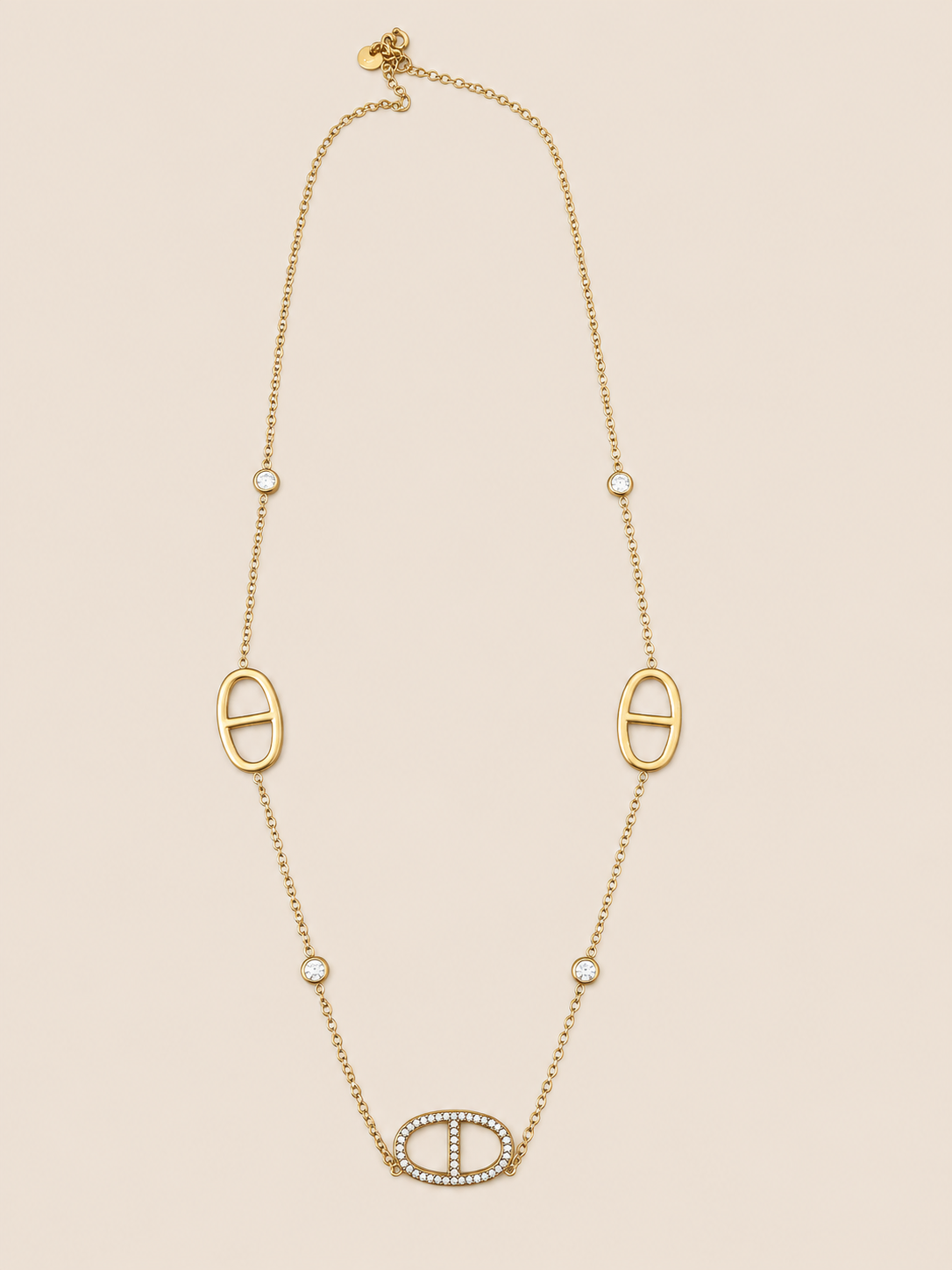 Collier MYLA collier maille marine avec strass