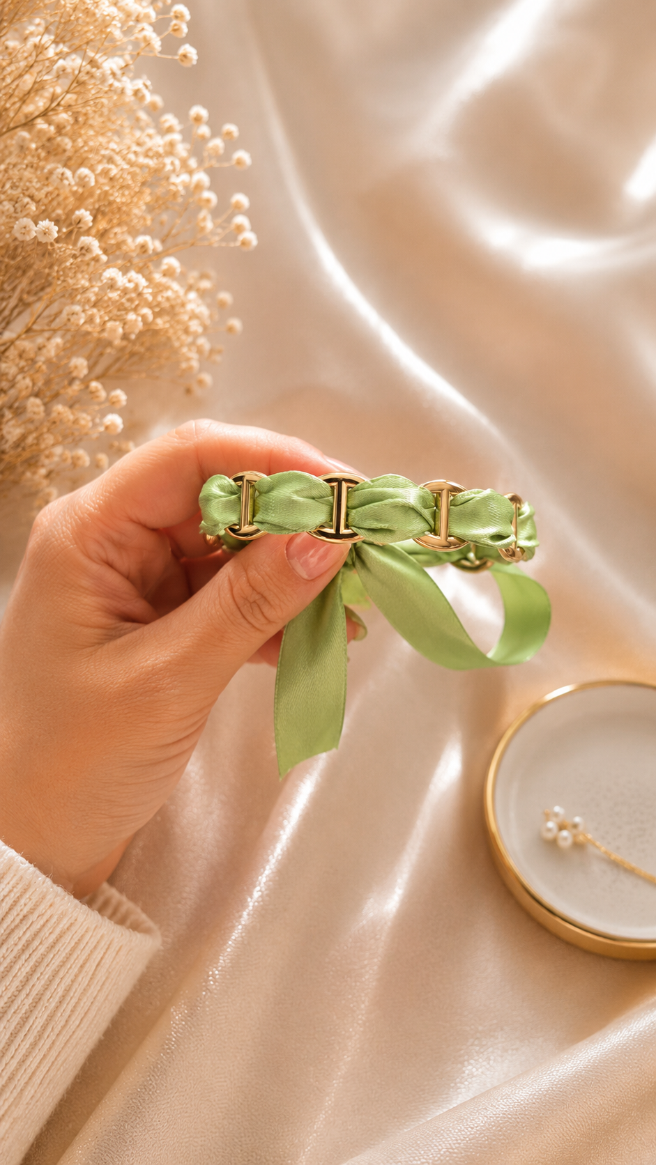 Bracelet JOY jonc avec foulard – Image 5